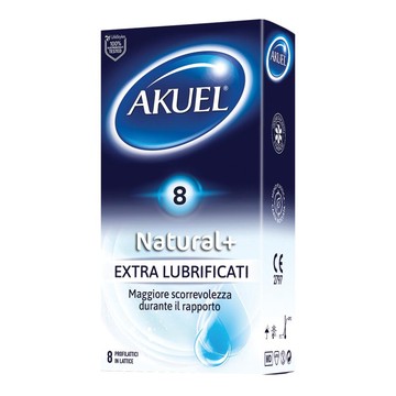 Akuel natural+ extralubr 8pz - 