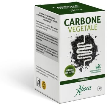 Carbone vegetale, integratore per ridurre l'eccessiva flatulenza 90 compresse - 
