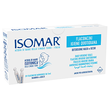 Isomar soluzione isotonica acqua mare igiene quotidiana 20 flaconcini monodose 5 ml - 