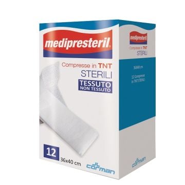 Garza compressa medipresteril tnt 36x40cm 12 pezzi - 
