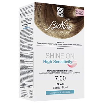 Shine on high sensitivity plus biondo 7,00 rivelatore in crema 75 ml + crema colorante 50 ml - 