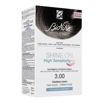 Shine on high sensitivity plus castano scuro 3,00 rivelatore in crema 75 ml + crema colorante 50 ml - 