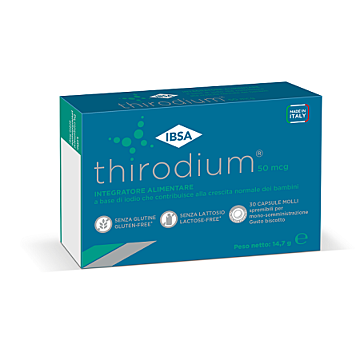 Thirodium 50mcg 30 capsule molli spremibili per monosomministrazione gusto biscotto - 