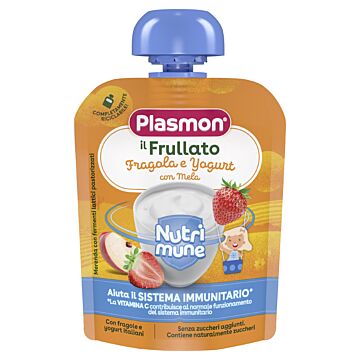 Plasmon nutri-mune fragola/yogurt con mela 85 g - 