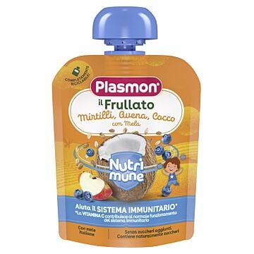 Plasmon nutri-mune mirtillo/avena/cocco con mela 85 g - 