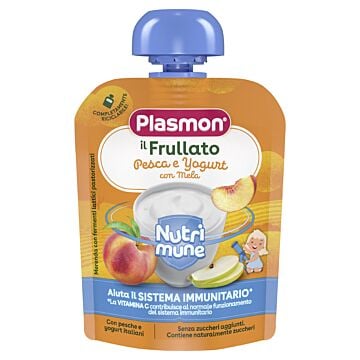 Plasmon nutri-mune pesca/yogurt con mela 85 g - 