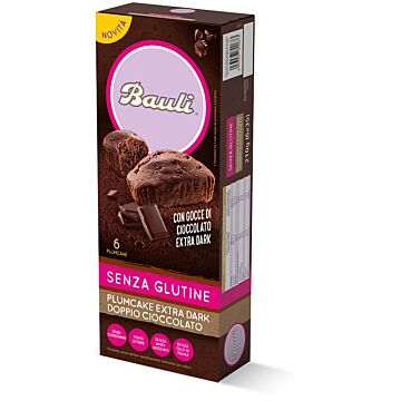 Bauli plumcake extra dark doppio cioccolato 6 pezzi da 35 g - 