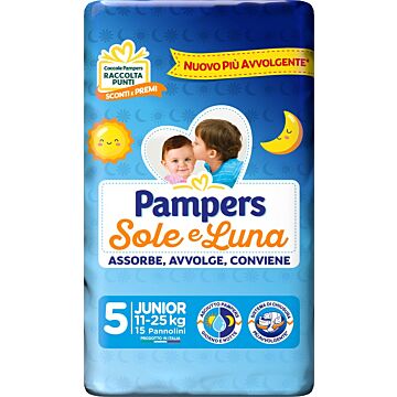 Pampers sole&luna junior 15pz - 