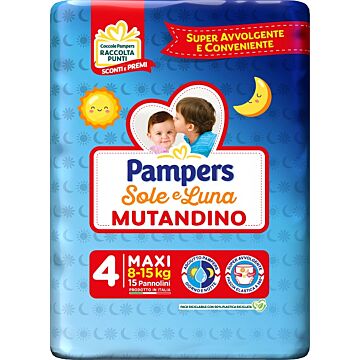 Pampers sole luna mutandina maxi 15 pezzi - 