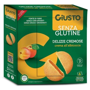Giusto senza glutine delizie cremose albicocca 6 confezioni da 30 g - 