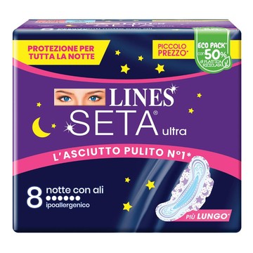 Lines seta ultra notte 8pz - 