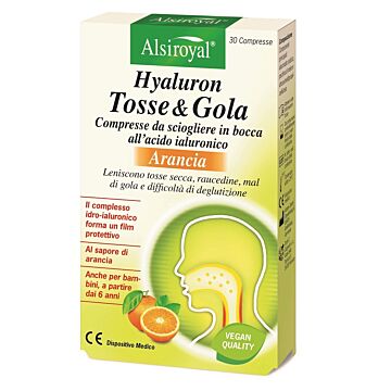 Hyaluron tosse&gola arancia 30 compresse - 