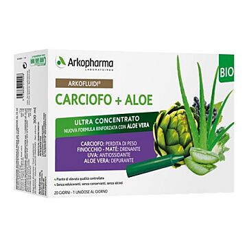 Arkofluidi carciofo+aloe vera 20 flaconcini 200 g - 