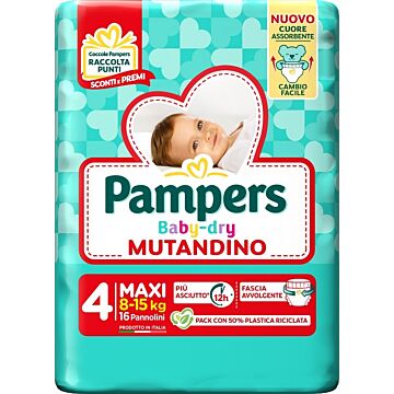 Pampers baby dry pannolino mutandina maxi small pack 16 pezzi - 