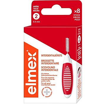 Elmex interdental brush red 0,5mm 8 pezzi - 