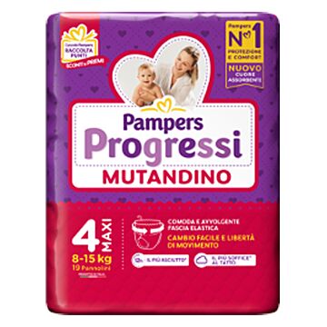Pampers progressi mutandina maxi 19 pezzi - 