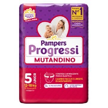 Pampers progressi mutandina junior 17 pezzi - 