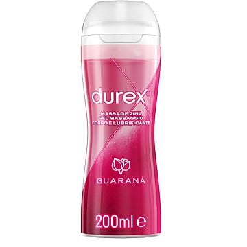 Durex massage 2 in 1 gel massaggio corpo e lubrificante guarana' 200 ml - 
