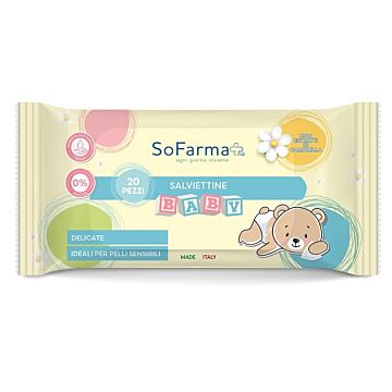 Salviettine baby camomilla 20 pezzi sofarmapiu' - 