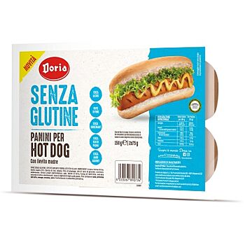 Doria panini per hot dog hb 2 pezzi da 75 g - 