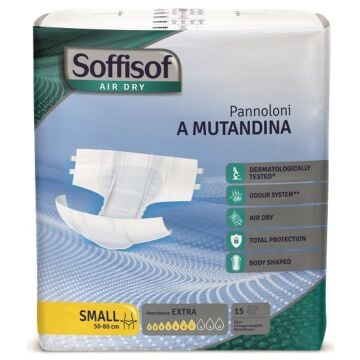 Pannolino mutandina air dry soffisof extra s 15 pezzi - 