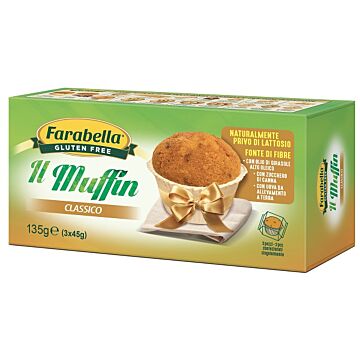 Farabella muffin classico 3 pezzi da 45 g - 