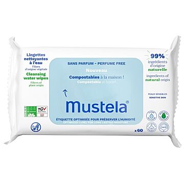 Mustela salviette acqua compostabili 60 pezzi - 