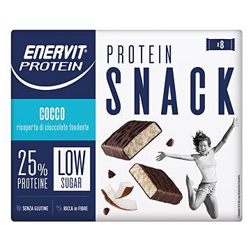 Enervit protein snack cocco low sugar  astuccio 8 x 27 g - 